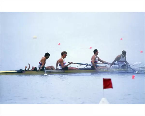 Great Britain win gold in the Coxed Fours - 1984 Los Angeles Olympics