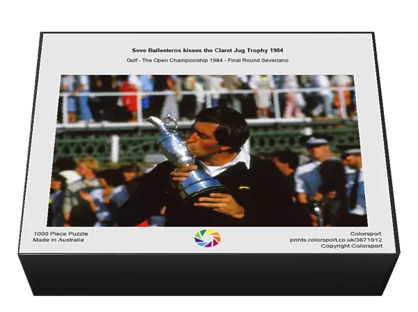 Seve Ballesteros kisses the Claret Jug Trophy 1984