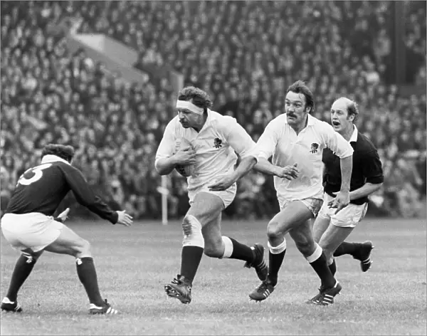 Bill Beaumont on the charge against Scotland - 1980 Five Nations