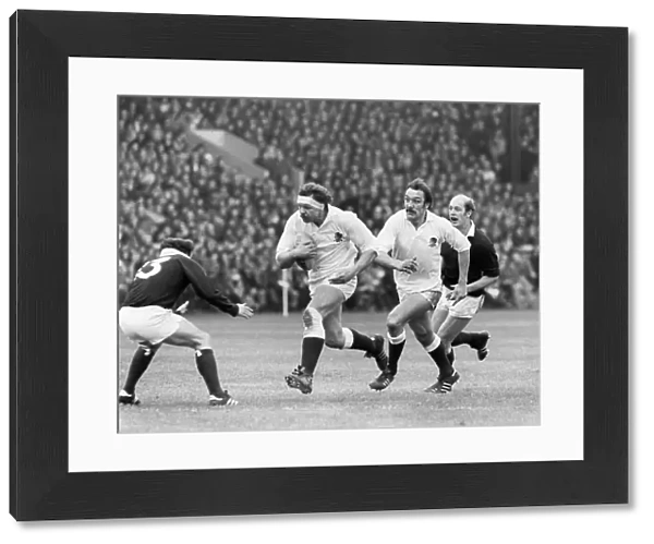 Bill Beaumont on the charge against Scotland - 1980 Five Nations