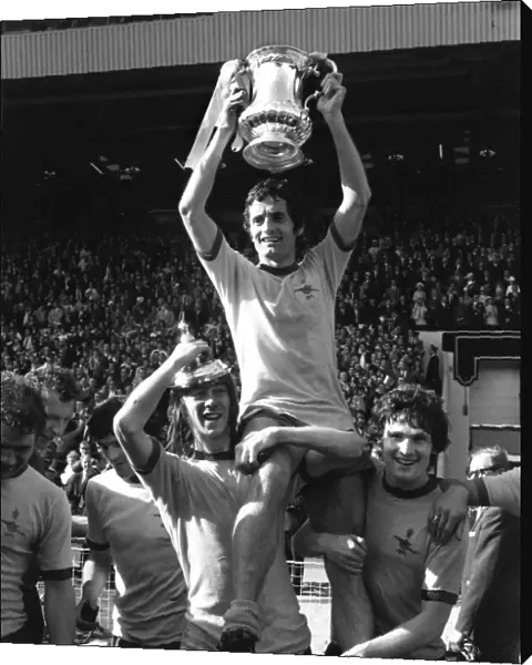Frank McLintock celebrates Arsenals FA Cup Win 1971