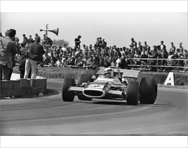 Jackie Stewart on his way to victory at 1969 British Grand Prix
