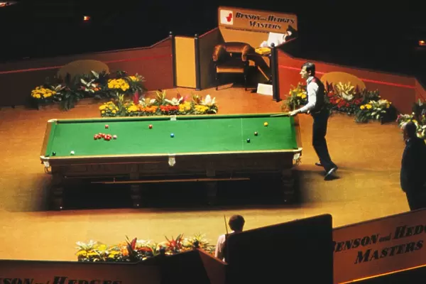 Alex Higgins at the table, 1981 Benson & Hedges Masters Final
