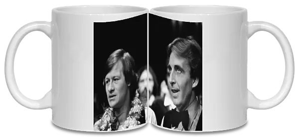 Alex Higgins & Terry Griffiths after the 1981 Benson & Hedges Masters Final