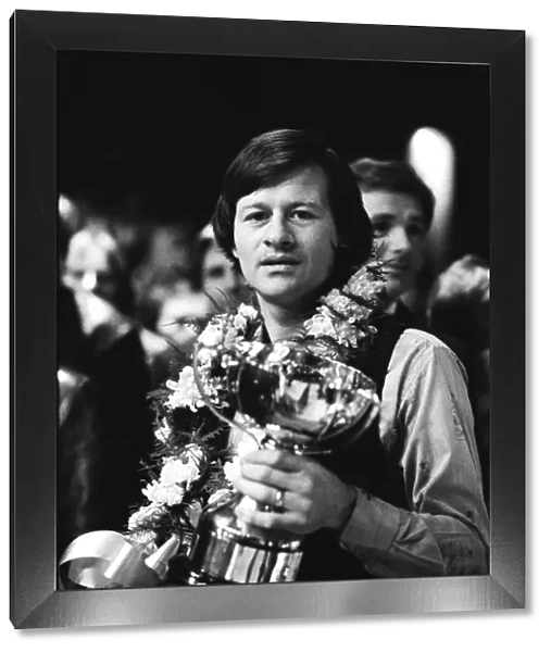 Alex Higgins with the trophy, 1981 Benson & Hedges Masters