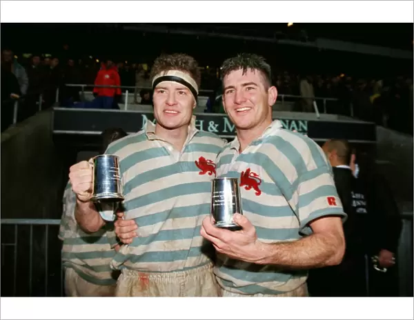 The Innes Brothers celebrate victory in the 1998 Varsity Match