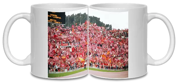 Liverpool fans at the the Stadio Olimpico, Rome. 1977 European Cup Final