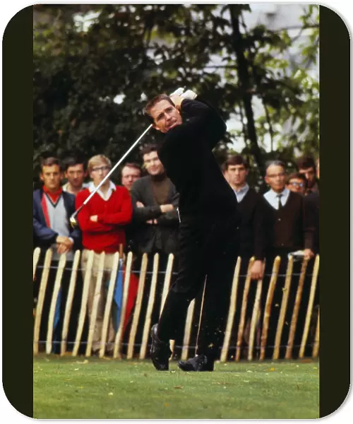 Gary Player tees off during the 1968 World Match Play Championship