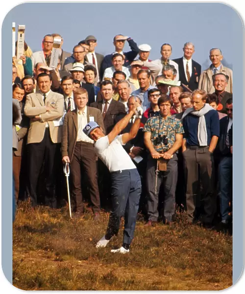Gary Player hits out of the rough at the 1969 World Match Play Championship