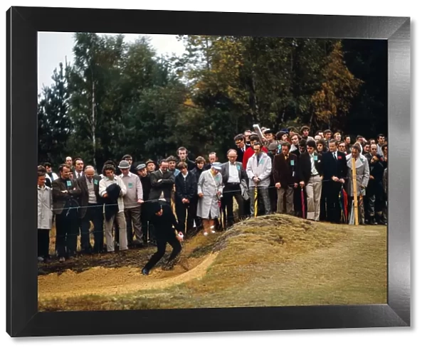 Gary Player hits out of a bunker during the 1972 World Match Play at Wentworth