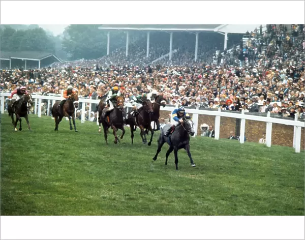 Habat, ridden by Pat Eddery, wins the 1973 Norfolk Stakes