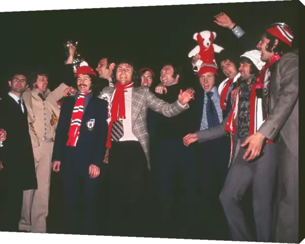 Sunderland players during their victorious 1973 FA Cup homecoming
