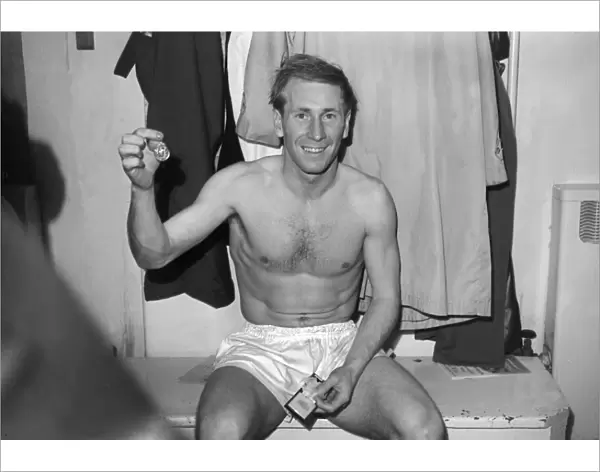 Bobby Charlton with his 1963 FA Cup winners medal