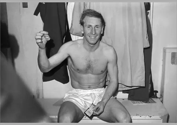 Bobby Charlton with his 1963 FA Cup winners medal