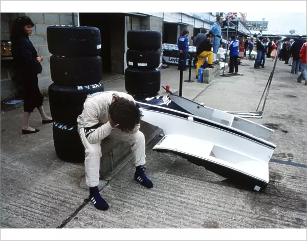 Nelson Piquet in the pits at the 1981 British Grand Prix