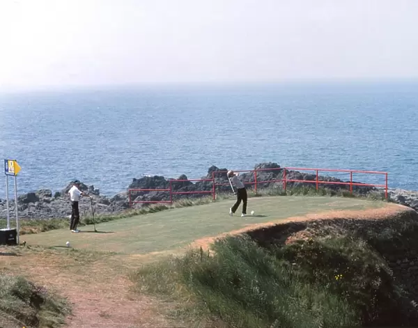 The ninth tee on the final day at the 1977 Open