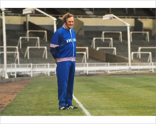 Don Revie - England manager at training in 1974