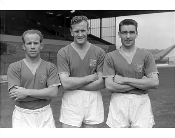 Eric Smith, Don Revie, Willie Bell - 1960 Leeds United photocall