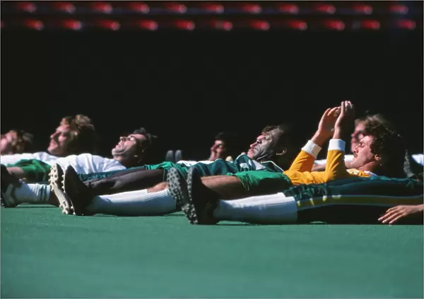 Pele trains at Giants Stadium in 1977