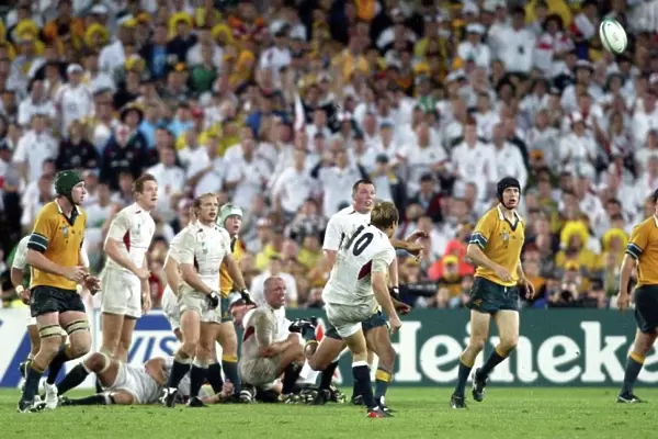 Jonny Wilkinson kicks the winning drop goal in the 2003 World Cup Final