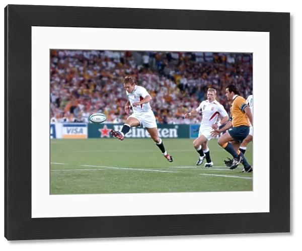 Jonny Wilkinson kicks ahead during the 2003 World Cup Final