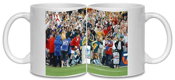 The two captains lead the teams out for the 2003 World Cup Final