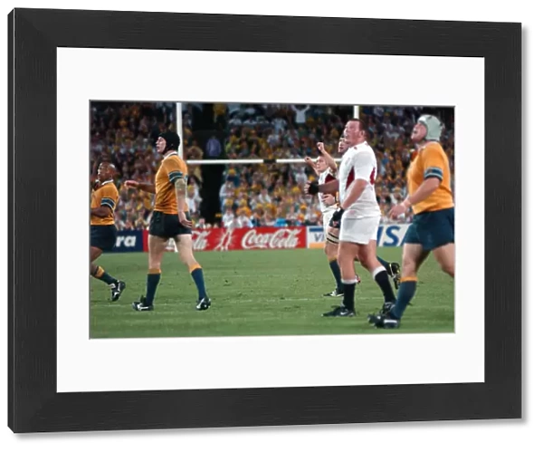 Jonny Wilkinson celebrates his winning drop-goal in the 2003 World Cup Final