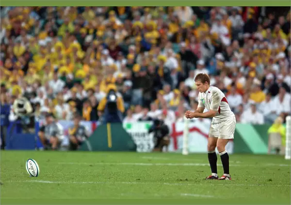 Jonny Wilkinson prepares to take a kick during the 2003 World Cup Final