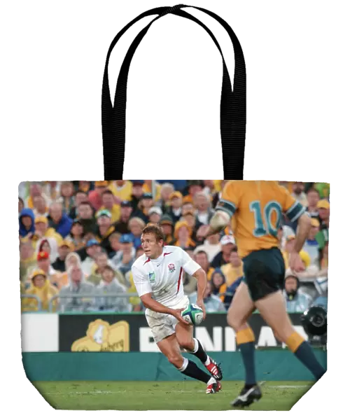 Jonny Wilkinson on the ball during the 2003 World Cup Final