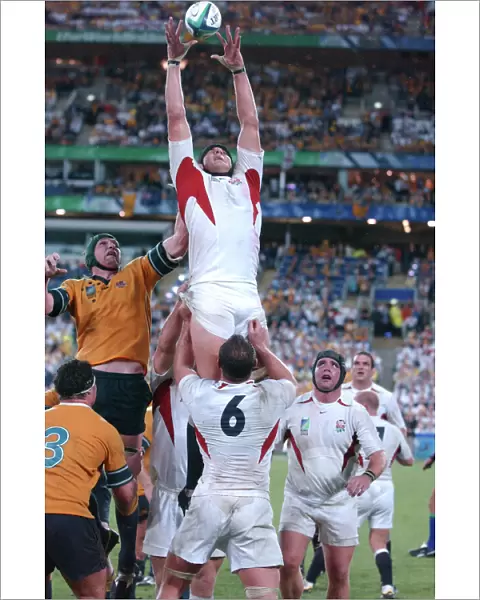 England lock Ben Kay wins a lineout during the 2003 World Cup Final
