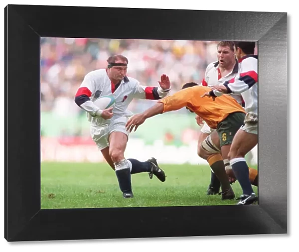 Brian Moore on the charge at the 1995 Rugby World Cup