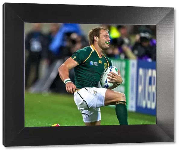 Francois Hougaard celebrates at the 2011 World Cup