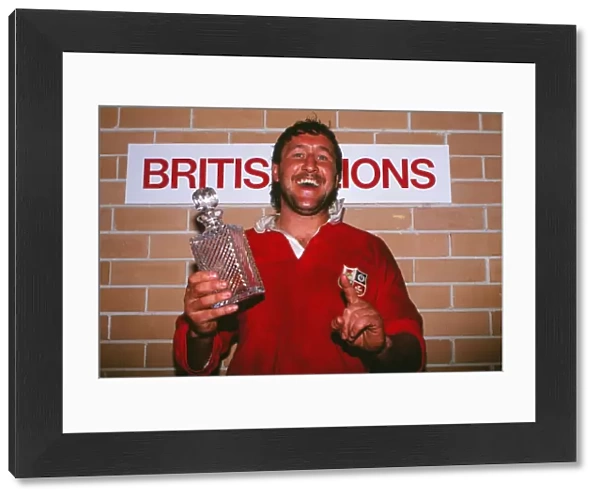 Man of the Match Mike Teague after the British Lions won the 1989 series in Australia