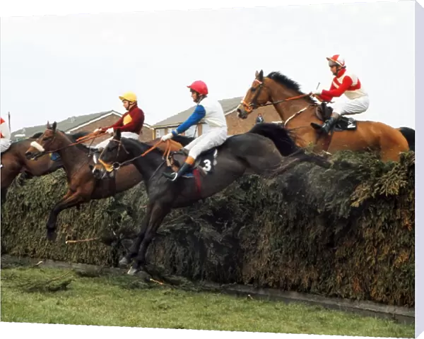 Red Rum rides in the 1975 Grand National