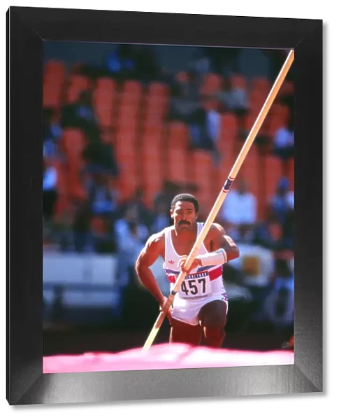 Daley Thompson during the 1988 Olympic decathlon