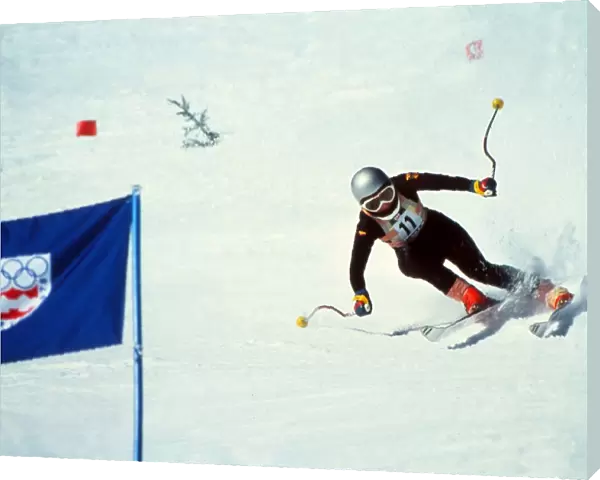 Rosi Mittermaier at the 1976 Innsbruck Winter Olympics