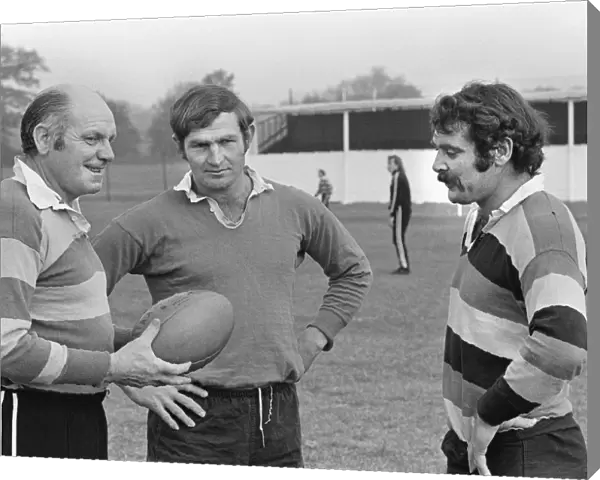 All Black coach Bob Duff, captain Ian Kirkpatrick, and Keith Mudoch during the 1972  /  3 Tour to GB