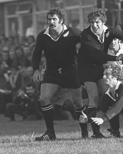 All Blacks Keith Murdoch, Peter Whiting and Lyn Colling face Western Counties in 1972