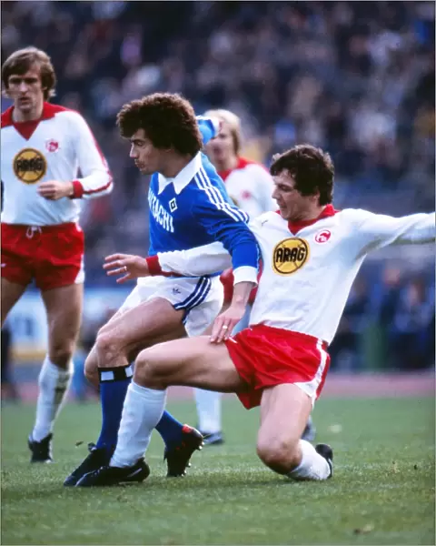 Kevin Keegan faces Dusseldorf during the 1978  /  9 Bundesliga