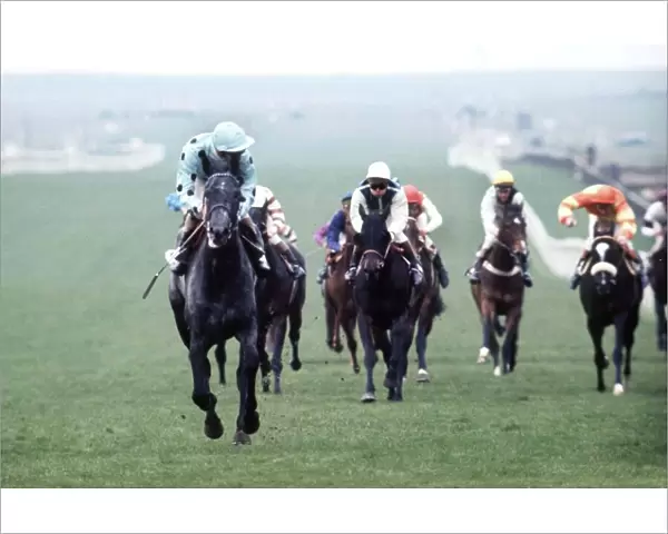 Lester Piggott on the way to winning the 1970 1000 Guineas Stakes