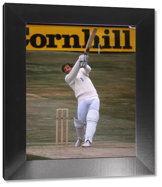 Ian Botham hits a boundary on the way to his famous 149 not out at Headingley in the 1981 Ashes