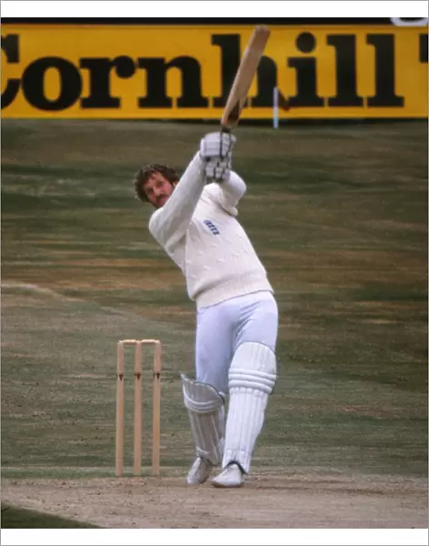 Ian Botham hits a boundary on the way to his famous 149 not out at Headingley in the 1981 Ashes