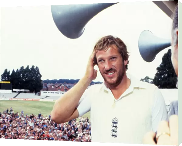 Ian Botham on the Headingley balcony after Englands remarkable victory in 1981