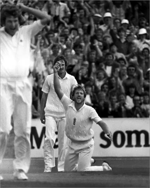 Ian Botham takes a catch during the 1981 Ashes