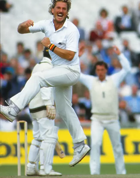 Ian Botham celebrates taking a wicket during the 1985 Ashes