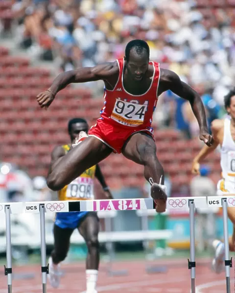Ed Moses at the 1984 Los Angeles Olympics