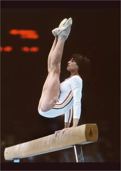 Nadia Comaneci at the 1980 Moscow Olympics