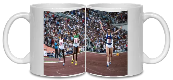 Barbel Wockel wins the 200m at the 1980 Moscow Olympics