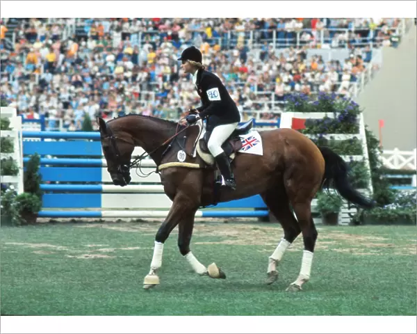 Debbie Johnsey on Moxy - 1976 Montreal Olympics