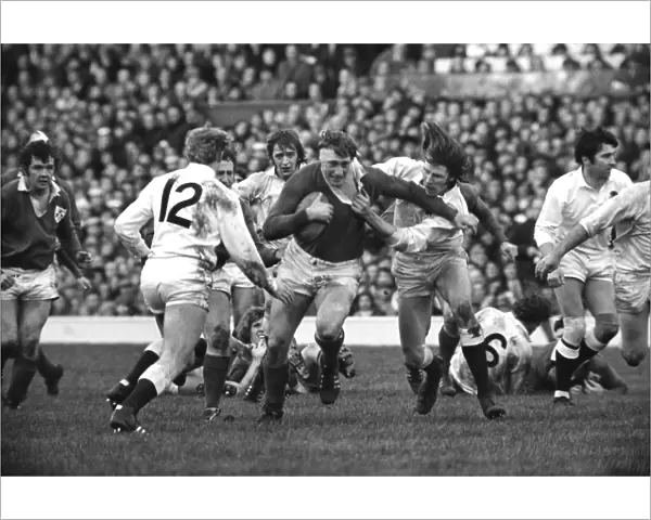 Willie John McBride on the charge during the 1972 Five Nations